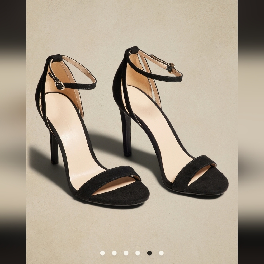 Banana Republic Black Strappy Heels